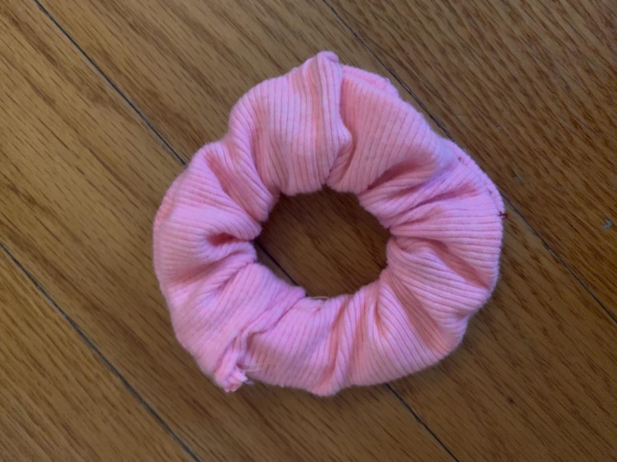  The final product of the PowerPoint was an upcycled hair scrunchie.