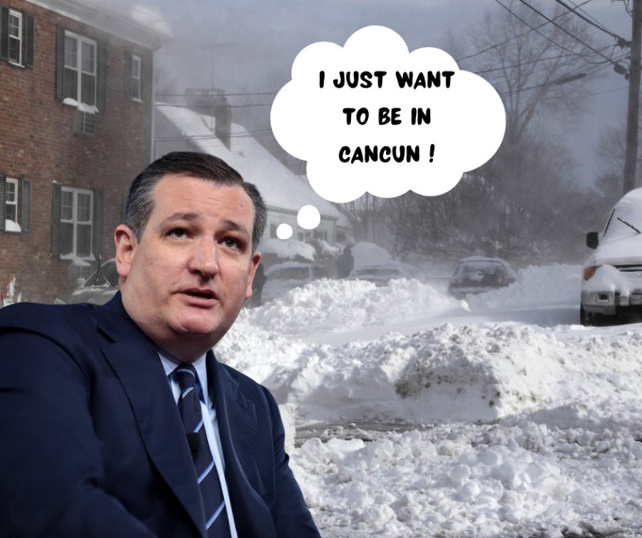 Ted Cruz flew off to Cancun while his constituents are suffering back in Texas due to the winter storm.