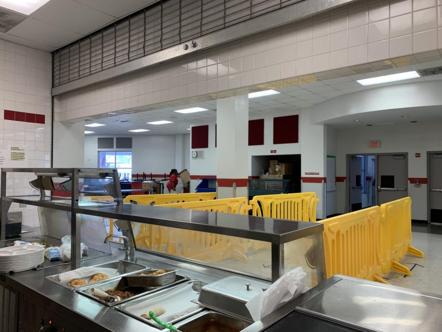 The new cafeteria, not to be confused with the new-new cafeteria, after having served food to students at Gables.
