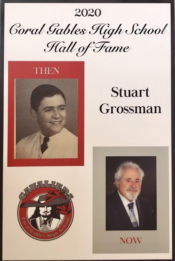 Stuart Grossman, recently inducted into the Gables Hall of Fame, graduated in 1964, long before any massive school renovation went underway. 