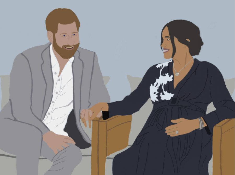 Meghan+Markle+And+Prince+Harry+sit+down+for+an+interview+with+Oprah+Winfrey+to+give+their+side+of+the+story+on+why+they+stepped+down+from+their+positions+as+senior+royals.