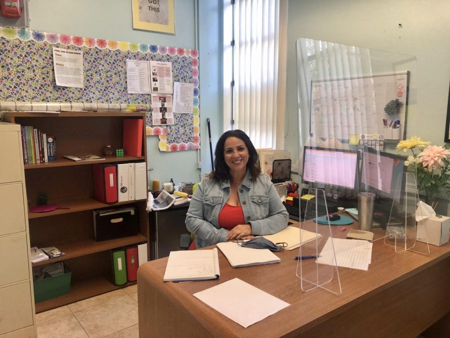Settling into her newly decorated office, Ms. Perez is prepared to offer advice (both in-person and online) to any inquiring students.