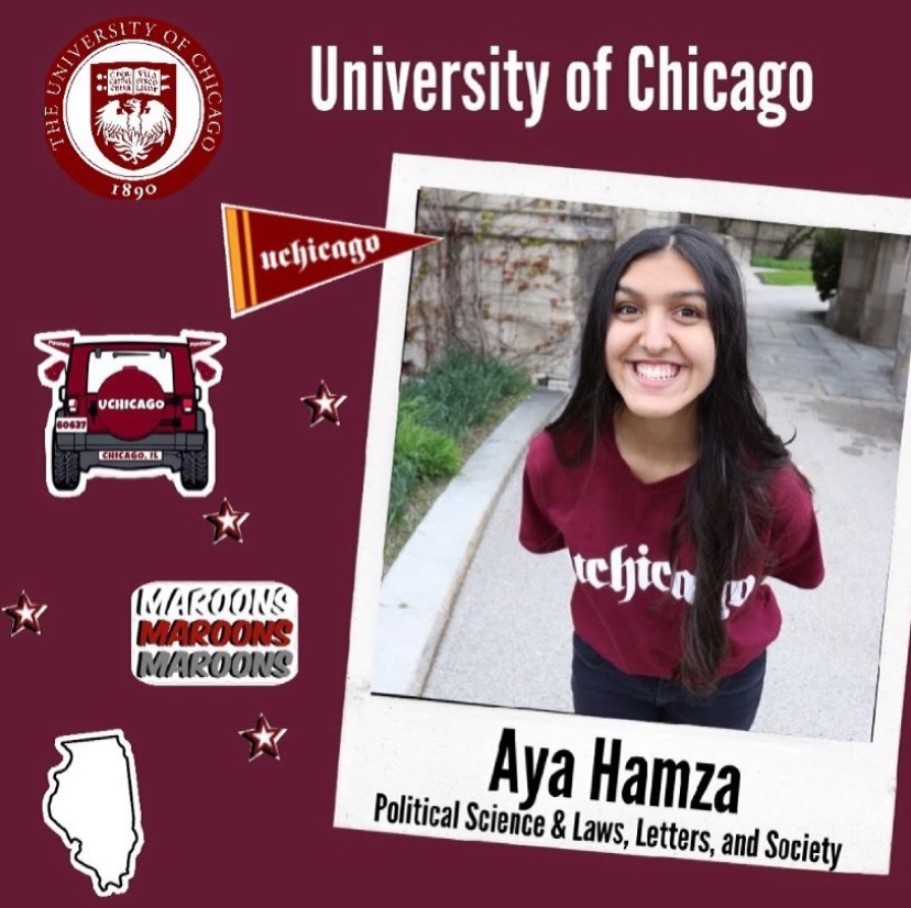 Hamza+is+already+showing+her+Phoenix+pride+with+her+maroon+UChicago+t-shirt.