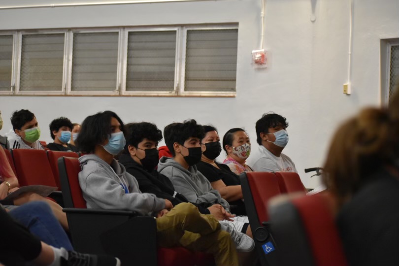 Freshmen orientation was held in the school's auditorium ahead of the 2021-2022 school year as all students prepare to return to school physically.