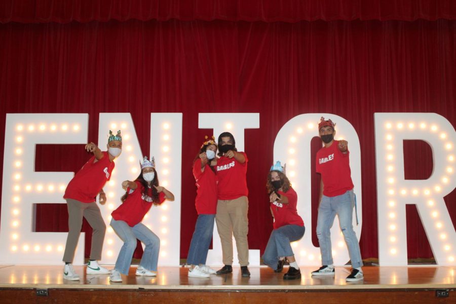 Activities Seniors stand together as they celebrate the start of their senior year.