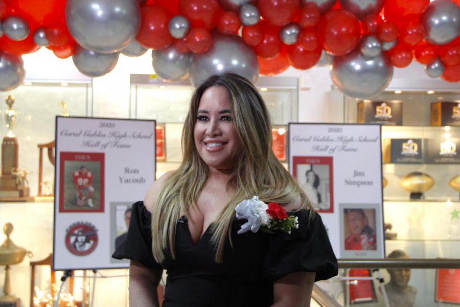 Gables alumnus Lissette Calderon returned to her alma mater to be inducted into the Cavalier Hall of Fame.