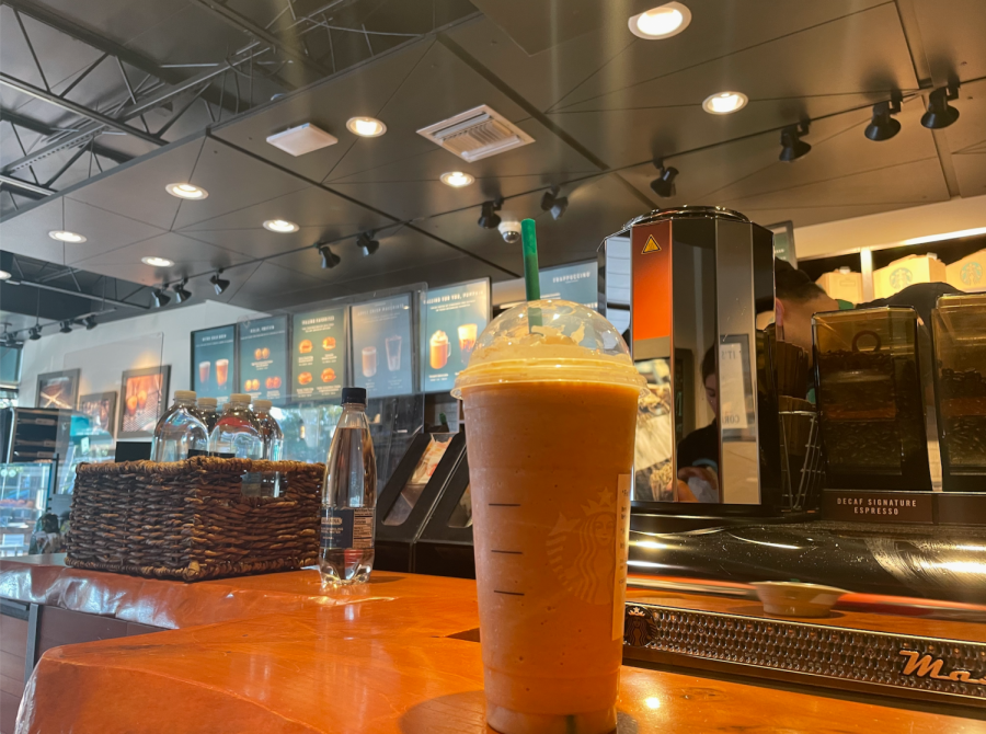 The+Pumpkin+Spice+Blended+Frappucino+is+available+along+with+other+fall+items+is+now+available+at+your+local+Starbucks.