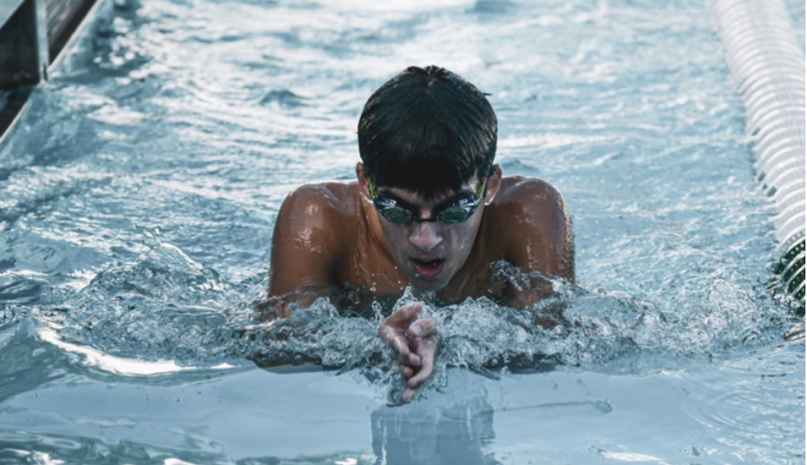 An avid swimmer, Leonardo Grisard consistently works to improve his technique in the water.