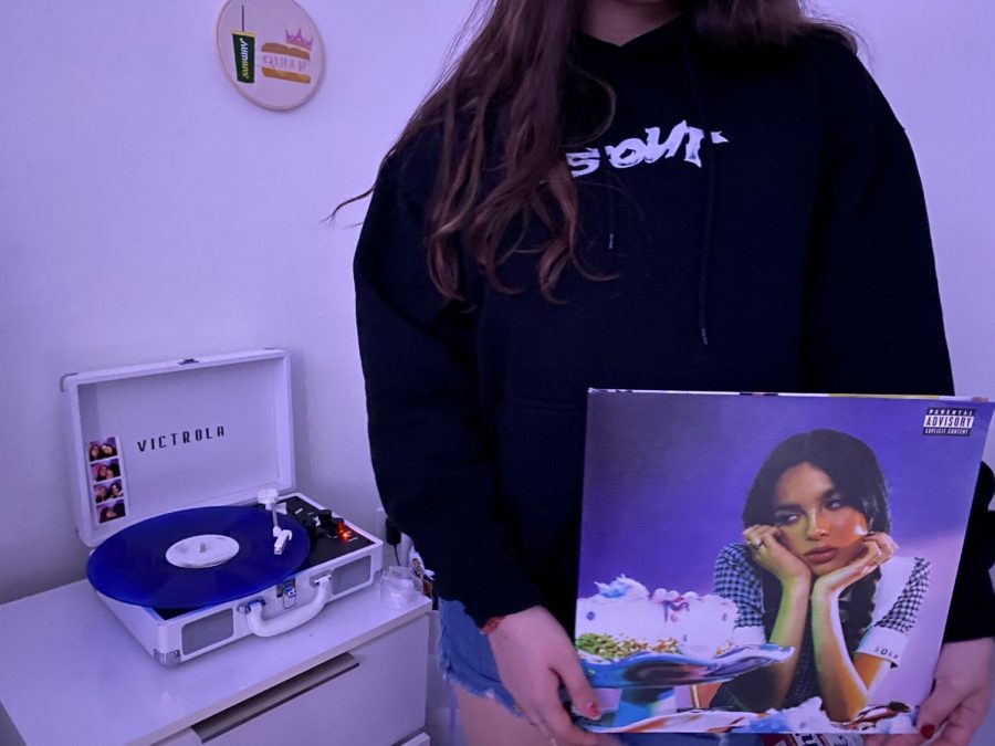 Sophomore Lorena Acevedo sporting the merch of Olivia Rodrigo, one of this year's most popular singer-songwriters.