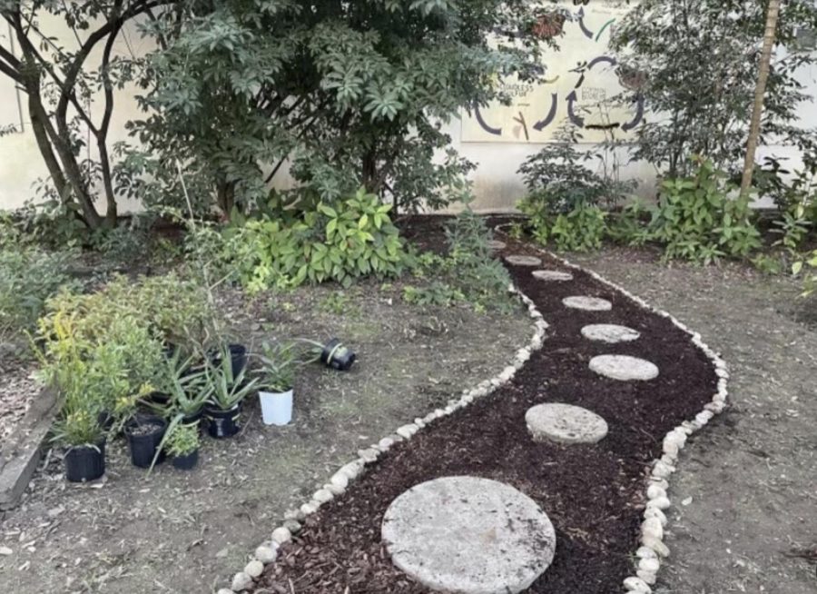 Worked on entirely by the Garden Project members using supplies donated by Gables students, the pathway to the Butterfly garden was completed on Dec. 3.