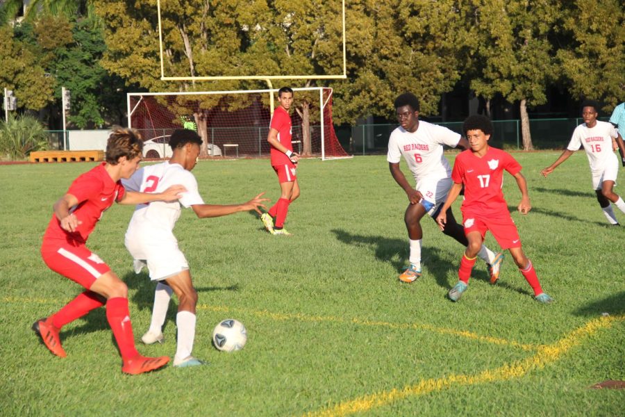 The+first+game+of+the+GMAC+tournament+against+Miami+Edison+High+School+was+an+intense%2C+but+a+strong+performance+from+the+Gables+soccer+team.