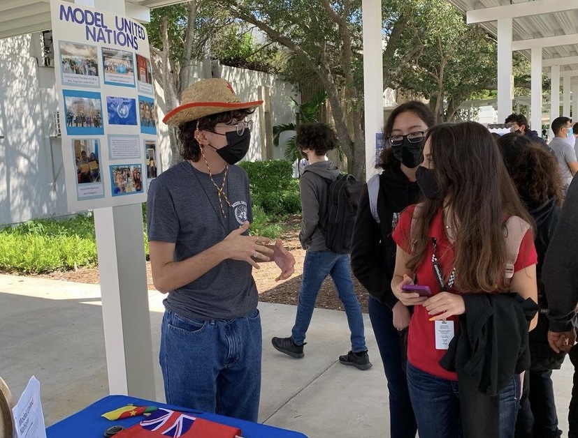 As president of Model United Nations, one of Benjamin Pla’s main duties is to recruit students and spread valuable information about the club.