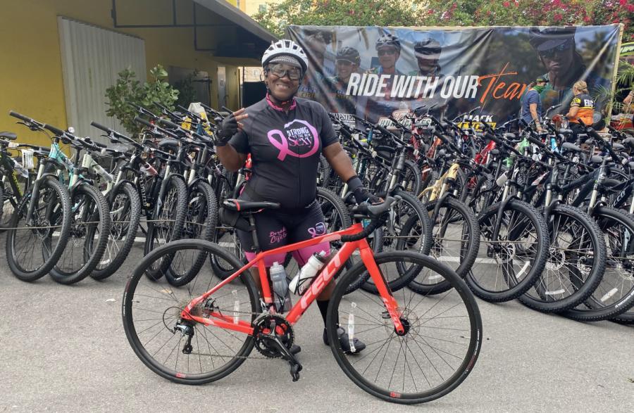 Gables paraprofessional, Tracey Scavella, likes to train and compete in cycling events such as the the Women's 100-mile rally during her spare time.