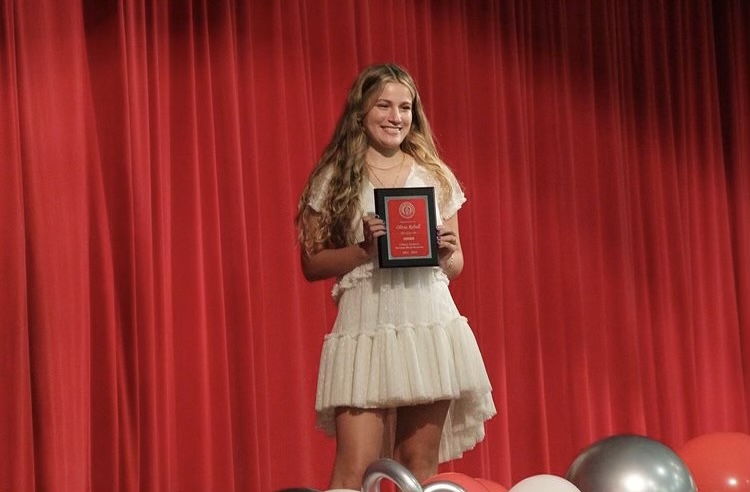 Next years president of the Class of 2024, Olivia Rebull, received the Dirigo award for demonstrating academic achievement and leadership skills.