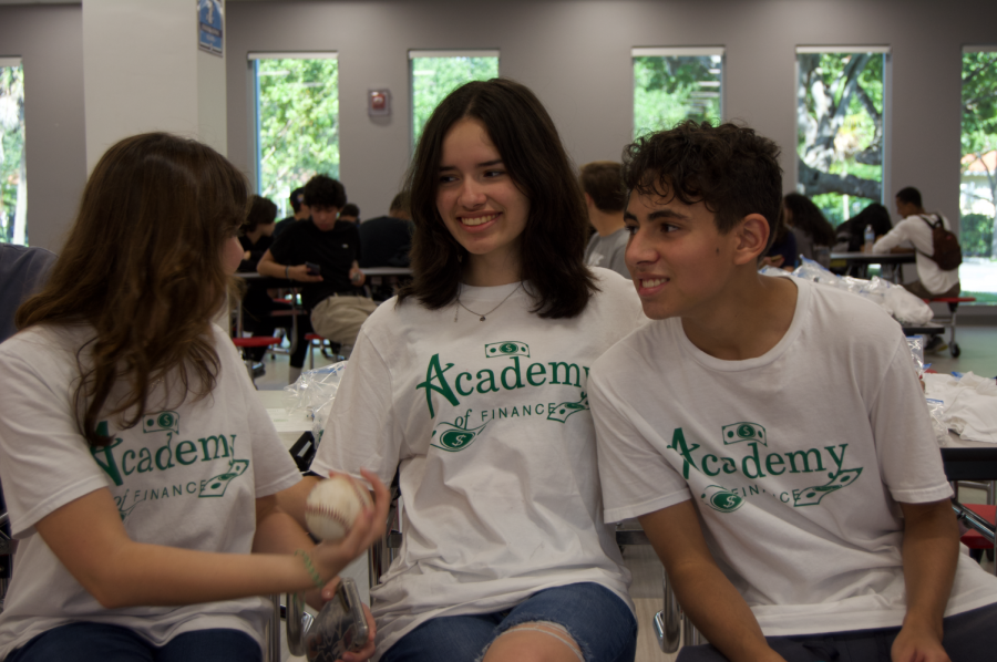 The board of Academy of Finance prepares to acquaint incoming freshmen with all that AOF has to offer at Gables.