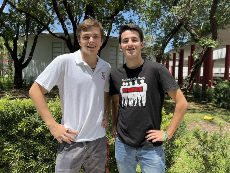 Upon graduating from Gables, William Trip Beardslee (left) and Leonardo Grisard (right) are hoping to attend college at the United States Naval Academy.