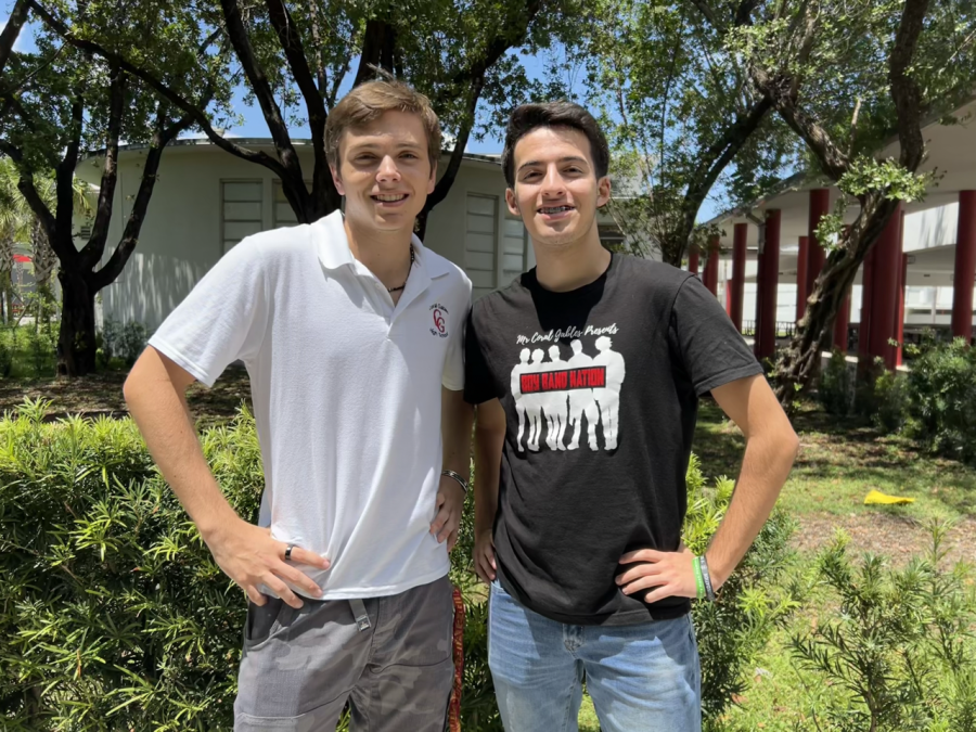 Upon graduating from Gables, William "Trip" Beardslee (left) and Leonardo Grisard (right) are hoping to attend college at the United States Naval Academy.