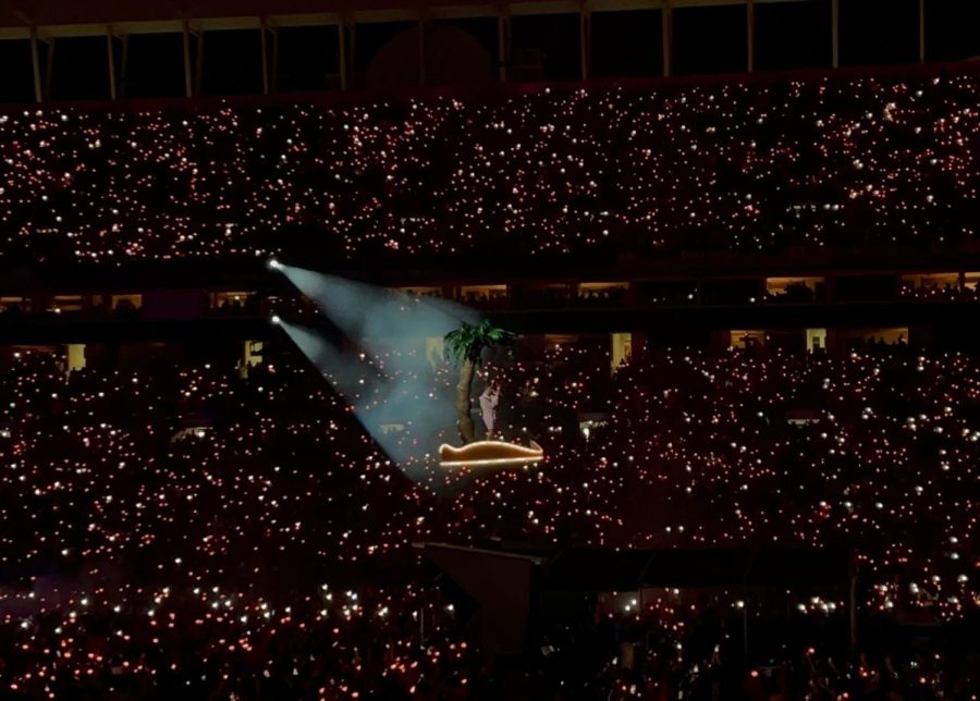 In a sold-out stadium, Bad Bunny performs his most recent album, Un Verano Sin Ti.