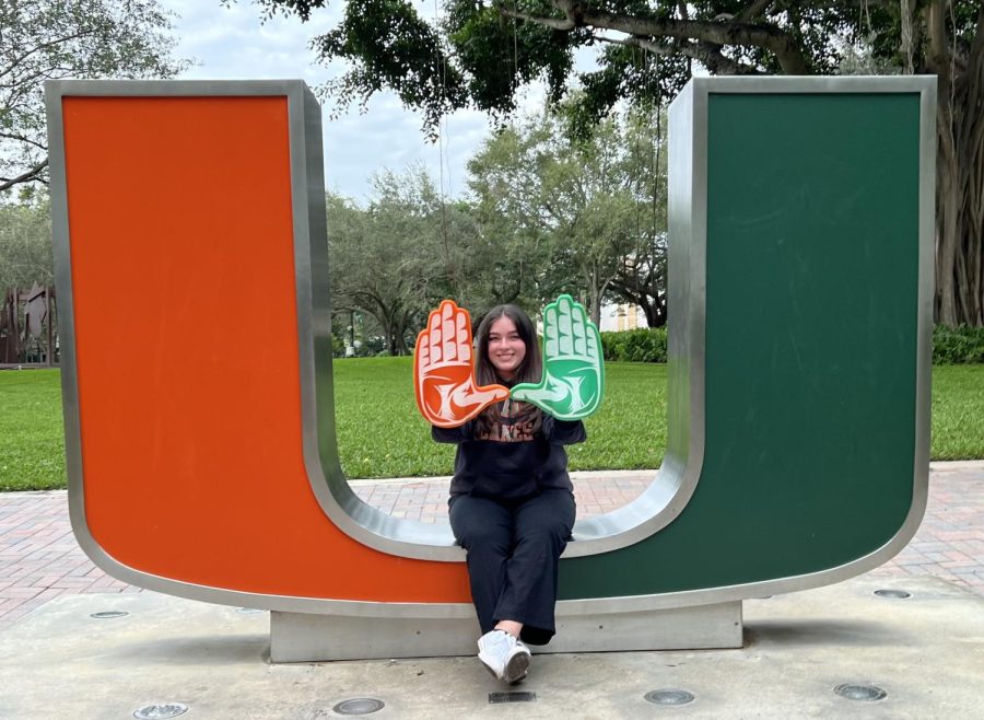 One step closer to becoming an opthamologist, Sofia Bronstein is excited to start her new journey at UM where she will major in biology.