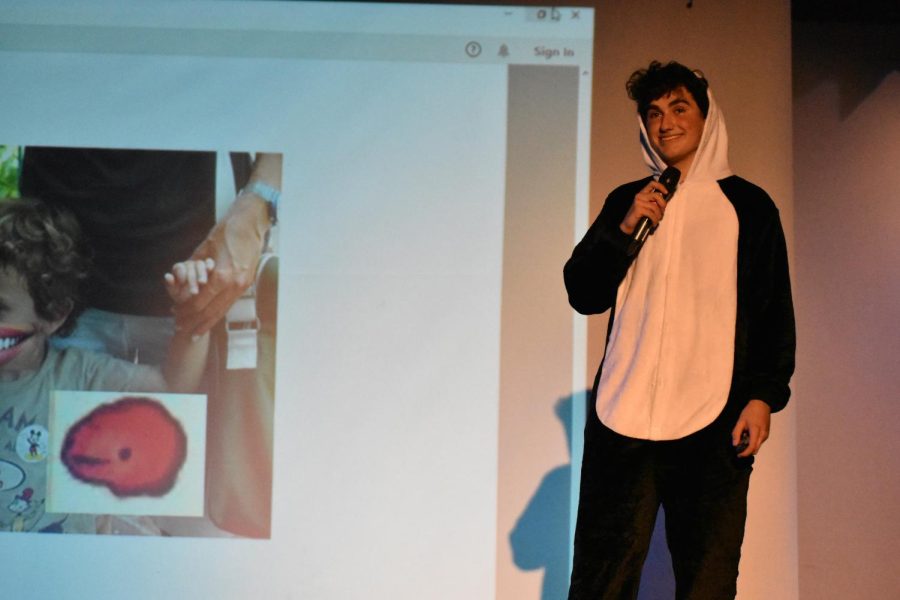 Sam Sommers, Mr. Future Business Leaders of America, presented a comical story about a zombie mobile game he used to play as a child. Following the theme of his powerpoint, he broke out in a dance to Thriller by Michael Jackson. 