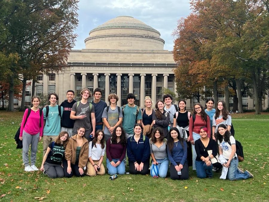On day one, the students took a picture in front of "the Dome" at MIT.