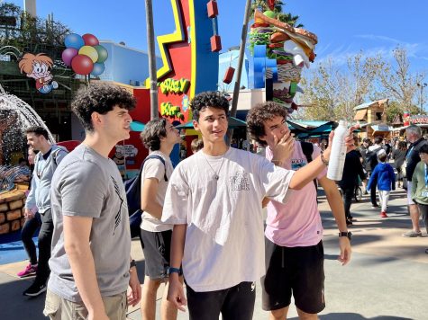 This photo was taken moments before Roberto Sosa, Cesar Ramirez, Yanquiel Bosques and Mauricio Quesda (left to right) went on Dudley's Water Ride and came out soaking wet.