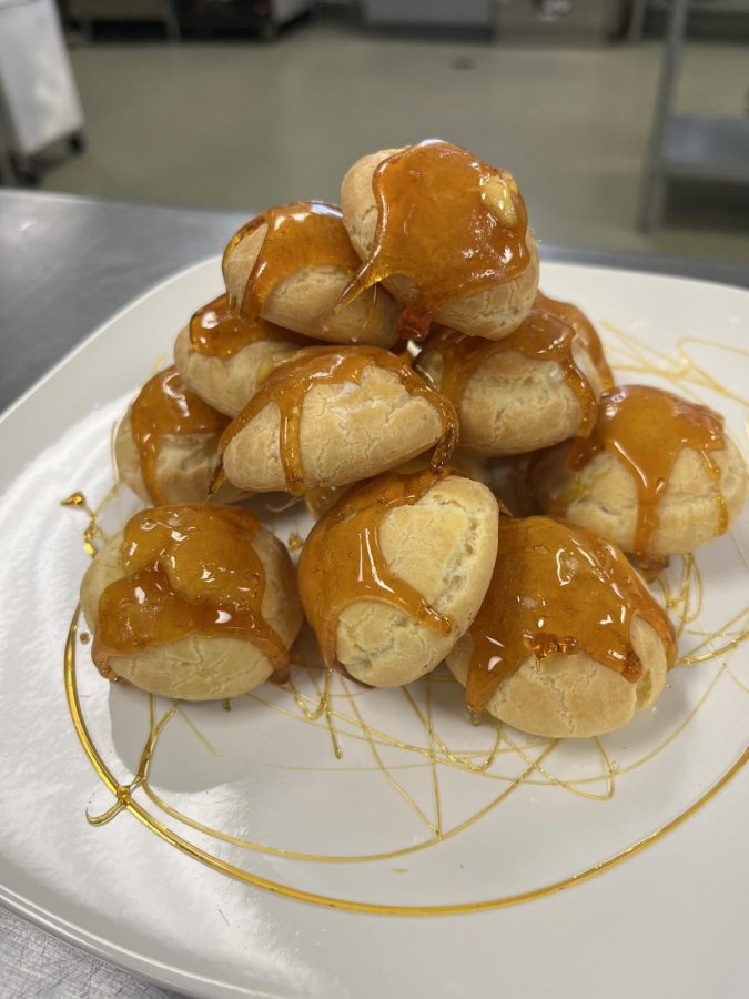For Arduengo’s choux pastry in the FCCLA STAR event, she made cream puffs with chantilly cream.