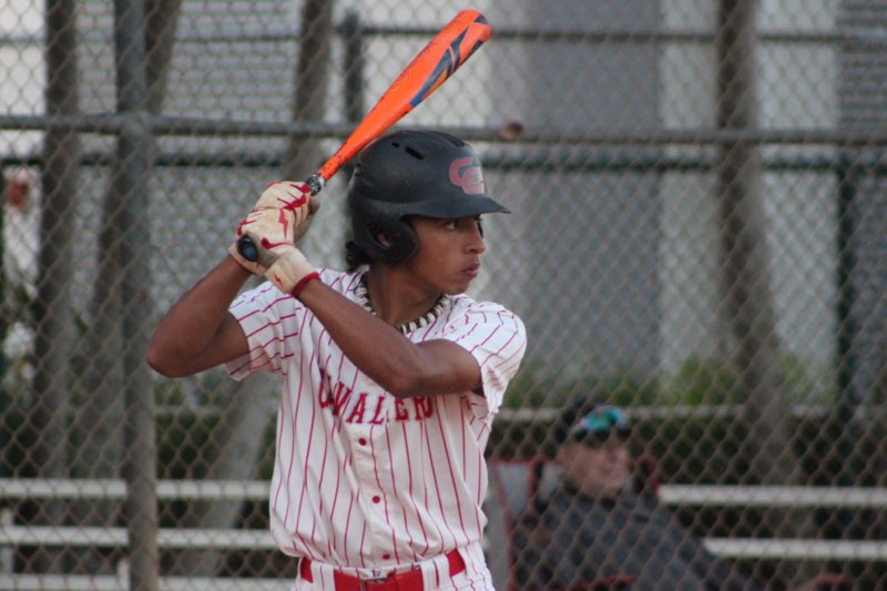 Staring the pitcher down, Diago leads by example on the plate. 