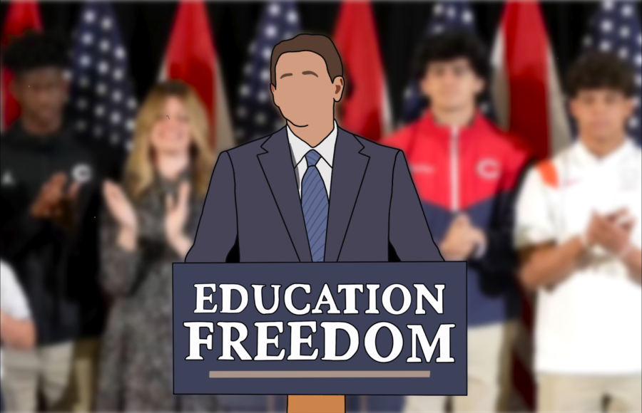 Florida Governor Ron DeSantis signs House Bill 1 into legislation, a controversial move that will greatly affect Florida's school system.
