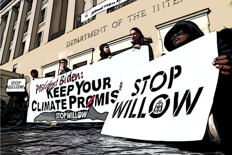 Citizens are protesting as the Willow Project is passed into law. 