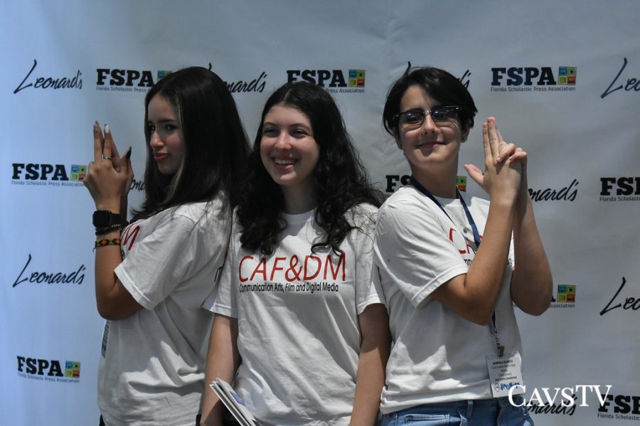 After a tiring four hour drive from Gables to the Wyndham Resort, Cavaliers were happy to stretch their legs. Students were greeted with various booths where they could grab stylish pins, pens and stickers or consult professionals about possible careers paths.
