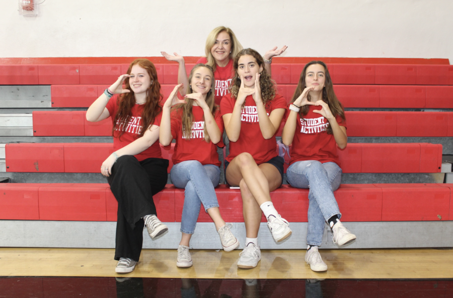 The Class of 2023 student council pose with their sponsor, Ms. Suarez, in the beginning of the year, excited for the year of activities to come.