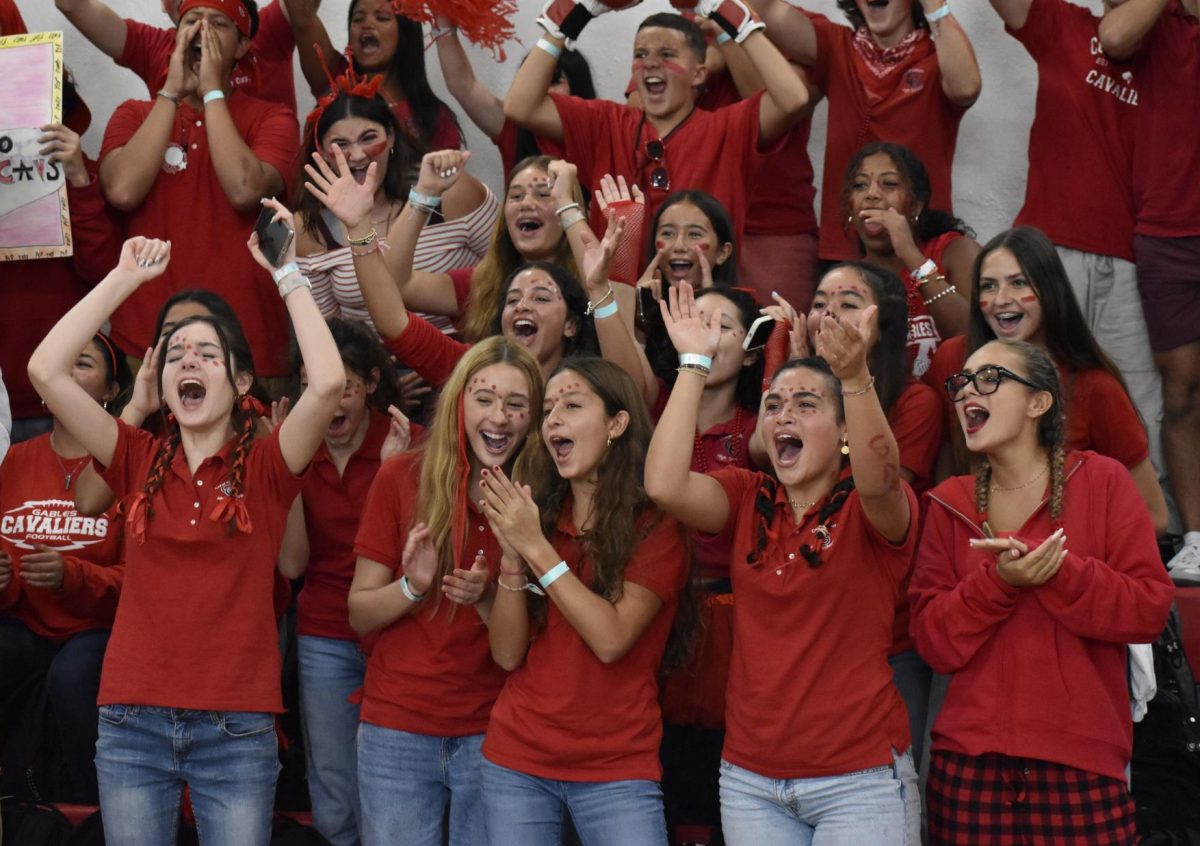 Cavaliers decked out in red are showing off their school pride.