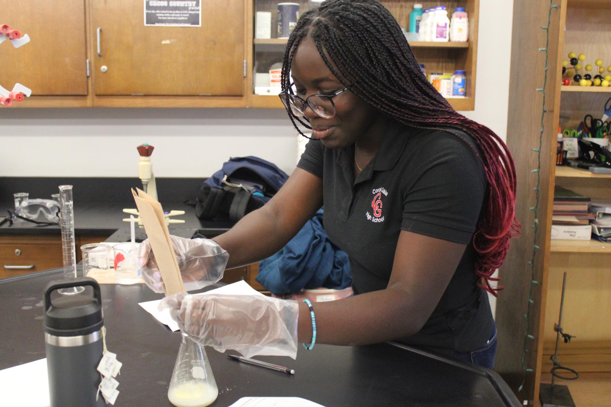 IB Chemistry Students Work to Neutralize Tablets with Hydrochloric Acid