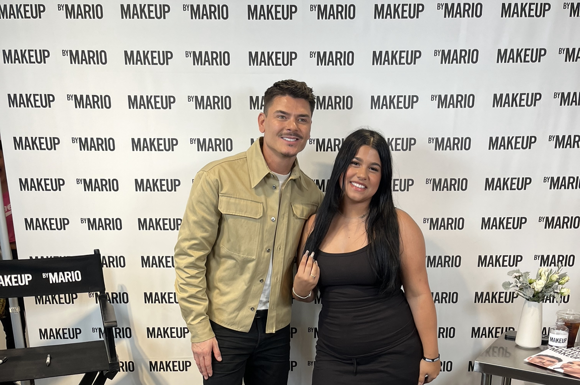 After a long line, sophomore Selena Feal finally got to meet Mario Dedivanovic filled with excitement. Getting her favorite blush from his brand signed, Feal sees her experience as a memory of such an important day.