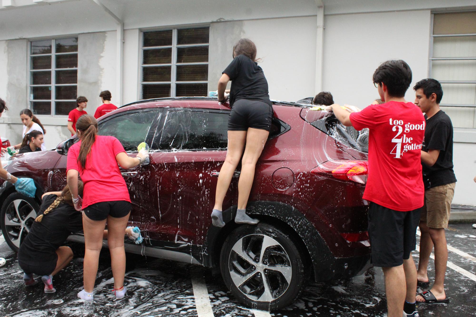 CAF&DM Holds Their Annual Car Wash, Bringing in Profit and Pride