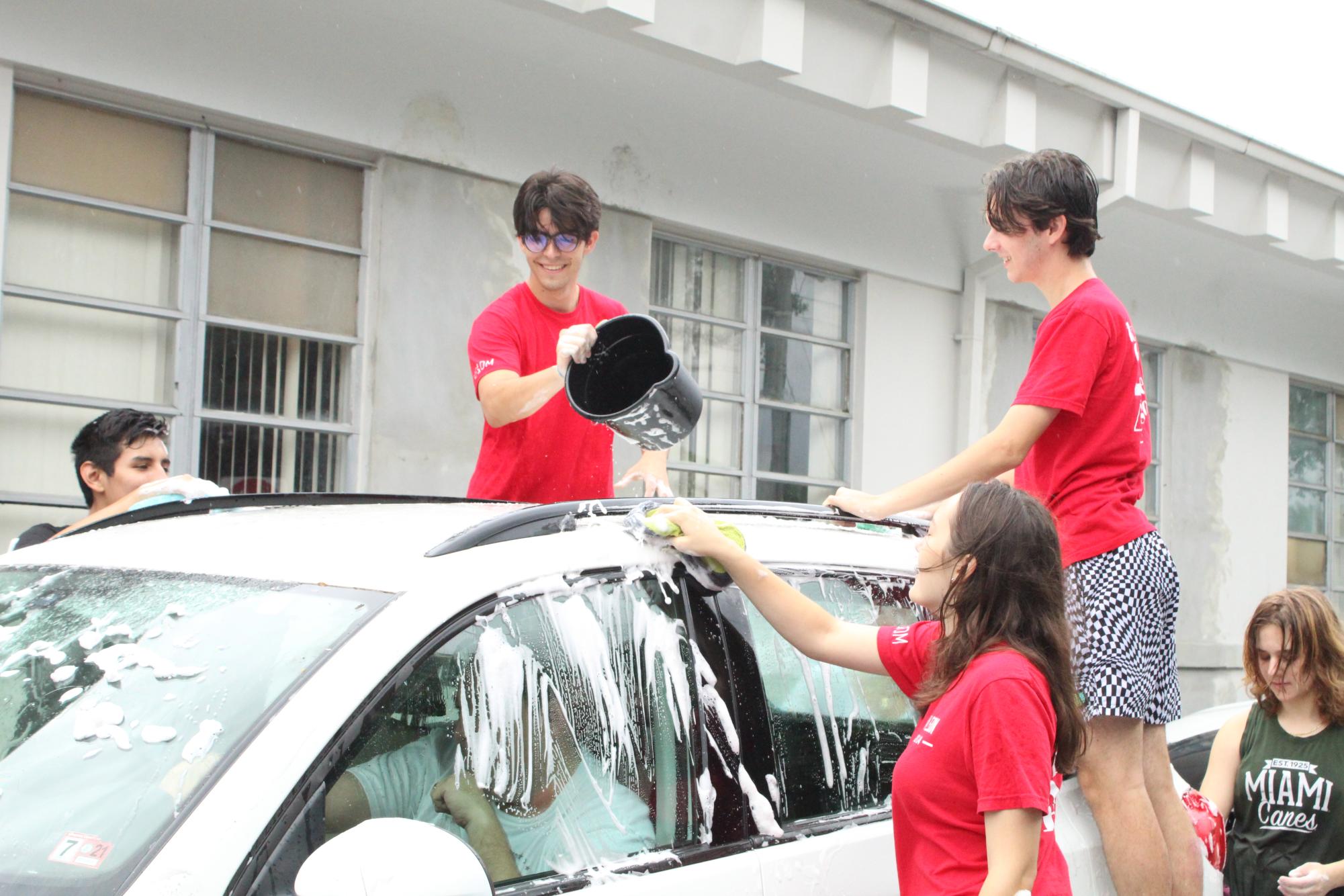 CAF&DM Holds Their Annual Car Wash, Bringing in Profit and Pride