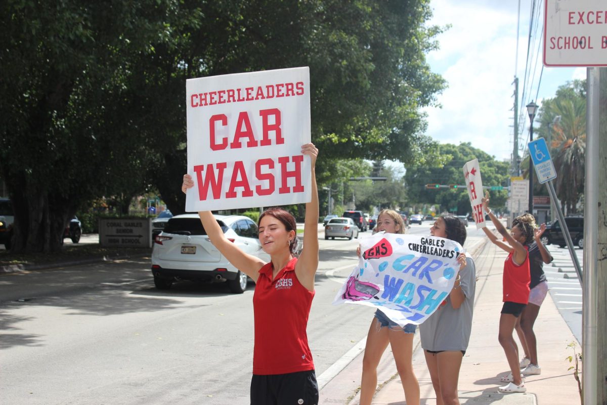 Chiara Ortiz De Rozas seen promoting the cheer wash that happened in the summer.