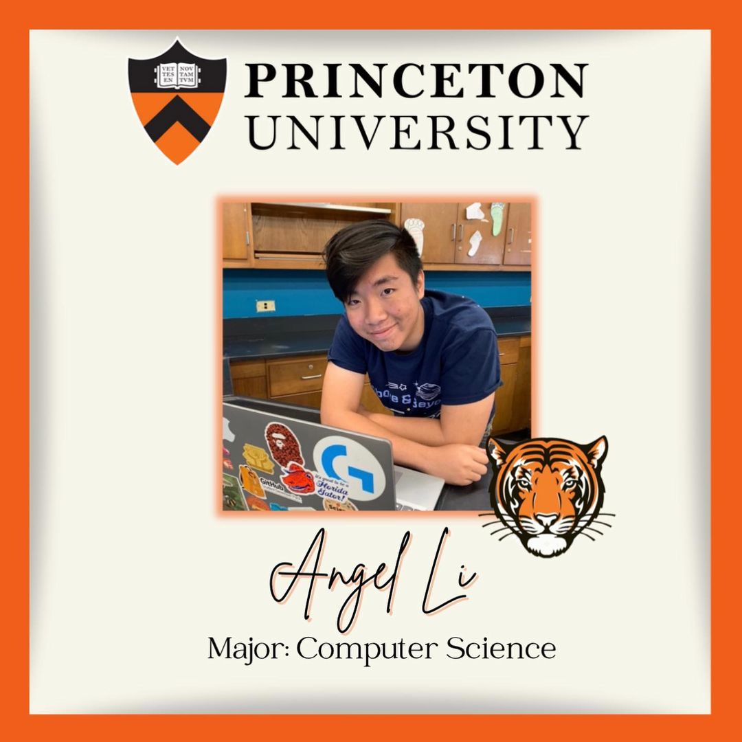 Senior Angel Li from the Class of 23 attended Princeton University.