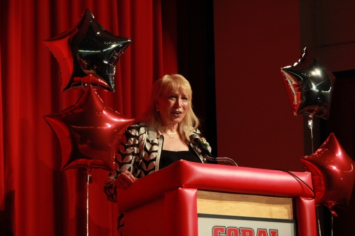 Speaking to the Cavaliers on Nov. 3, Dr. Glass gives a speech of reflection and hope as an inducted member of the hall of fame.