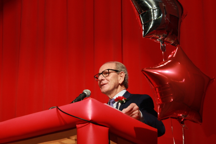 Delivering his persuasive and nastolgic speech, Leopold touches his audience by reminiscing upon his memories in Gables.