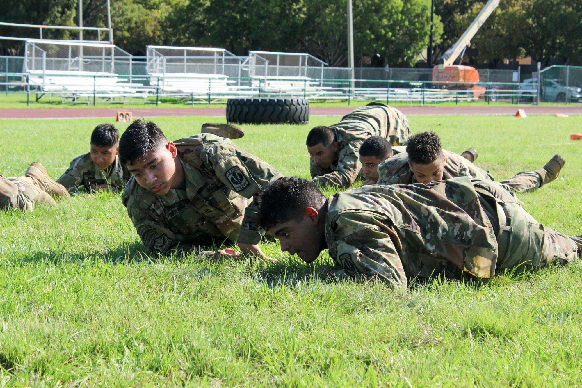 JROTC Cadets Train for Upcoming Competition