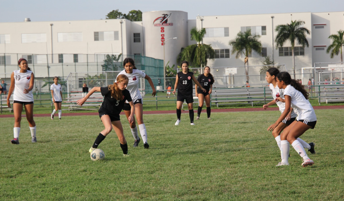 The Lady Cavs in action.