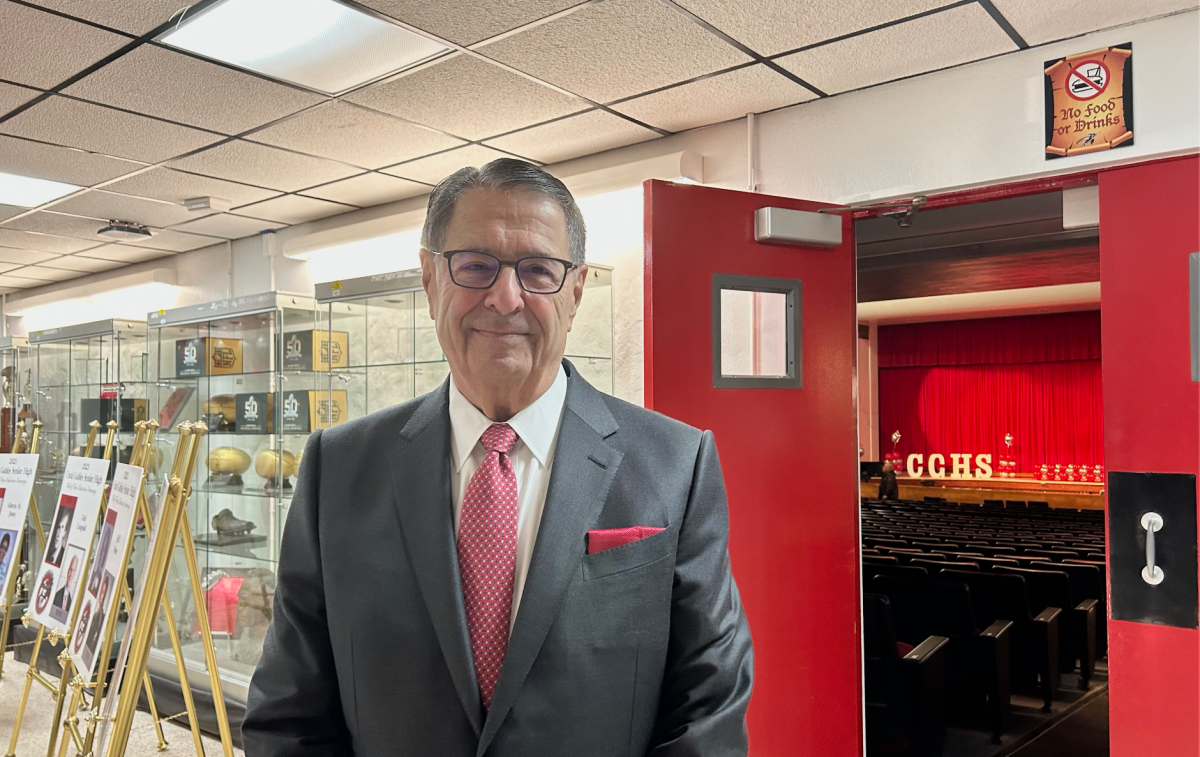 Michael Zinner, Gables graduate from the class of 1963, is honored for his work in the medical field during Friends of Gables High's Hall of Fame.
