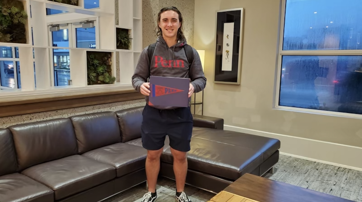 Holding the banner proudly, Sebastian D'Alessio has accepted his spot at the University of Pennsylvania.