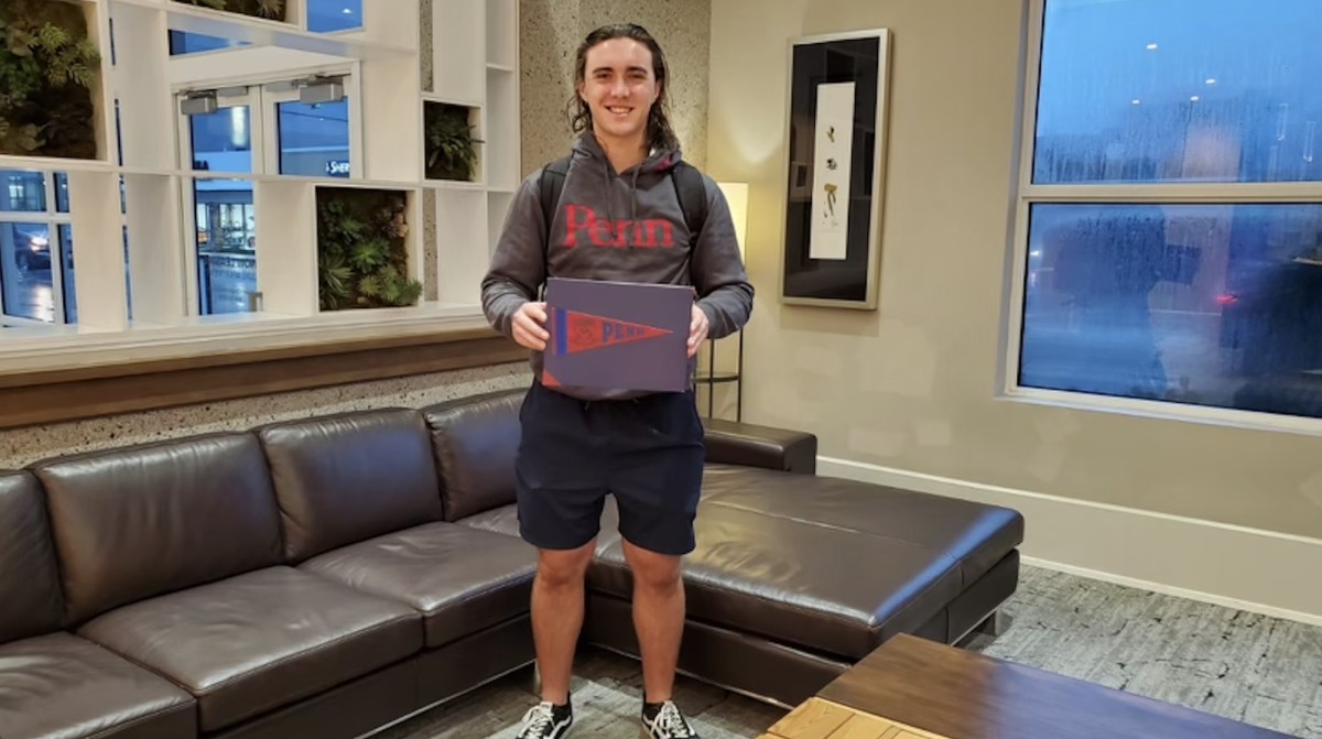 Holding the banner proudly, Sebastian DAlessio has accepted his spot at the University of Pennsylvania.