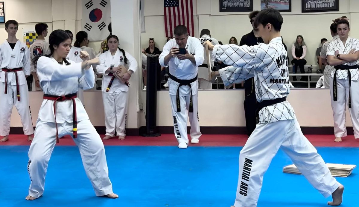 With her black-red belt, Perez has climbed to the top of her Taekwondo class in four years. Prepared to perform a kick, martial arts has given her the chance to enhance her athleticism and create new relationships. 