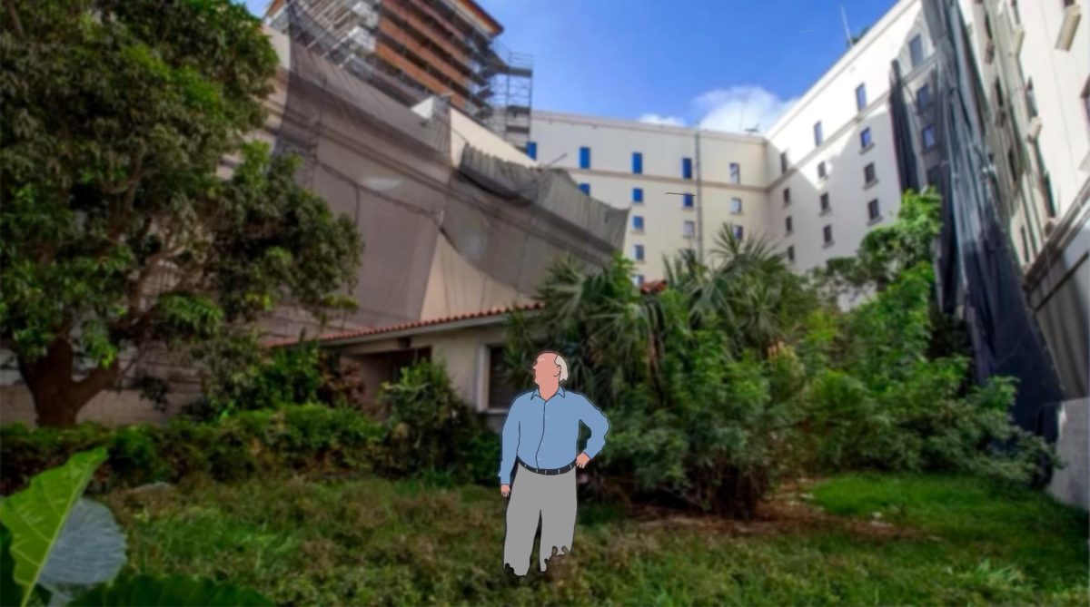 Orlando+Capote+gazes+around+his+former+neighborhood+now+being+covered+in+a+massive+Plaza.+Not+giving+up%2C+Orlando+doesnt+let+the+construction+stop+him+from+keeping+his+home.