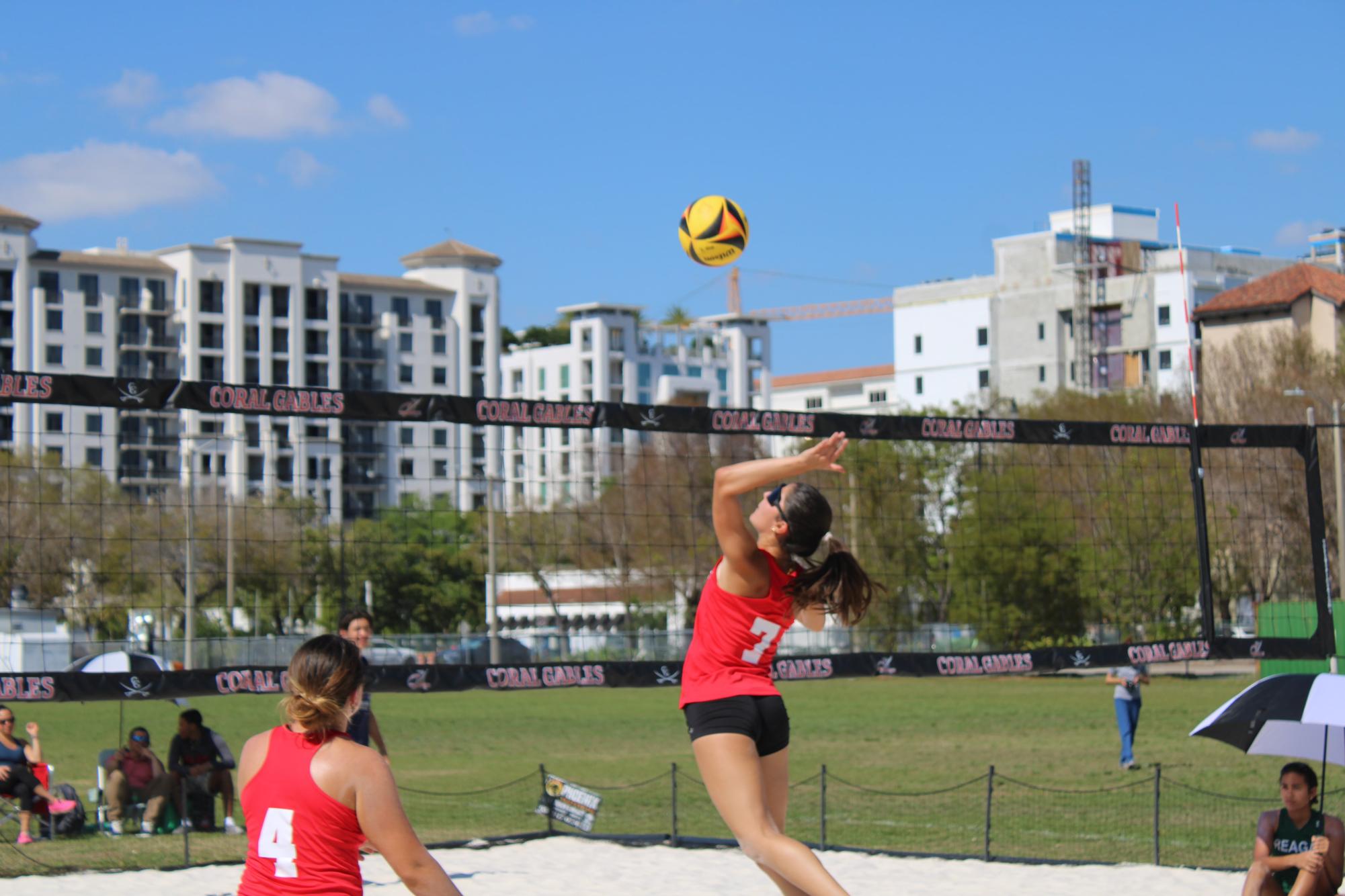 Girls Beach Volleyball Team Takes on Reagan