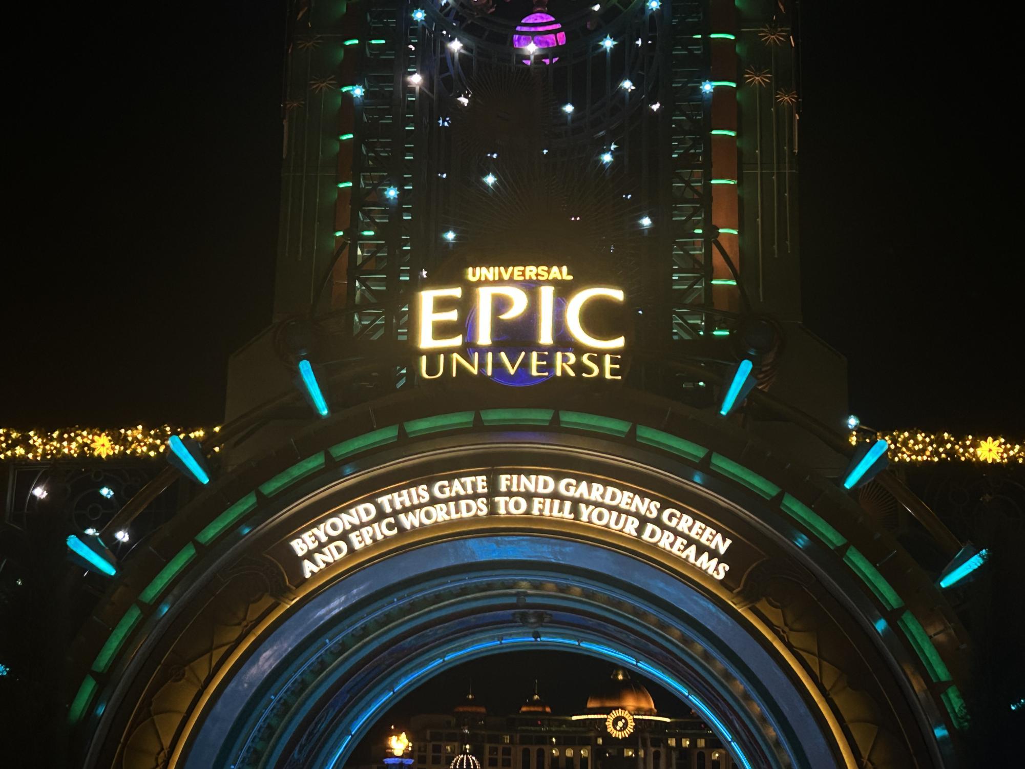 Beyond this gate, experiences await visitors as they snap quick pictures to quickly get into theme park mode, running to thrill rides and delicious eats.